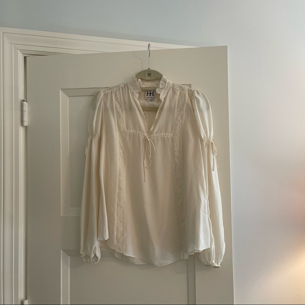 haute hippie beige blouse